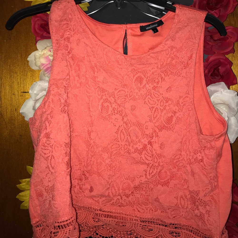 Coral crop top